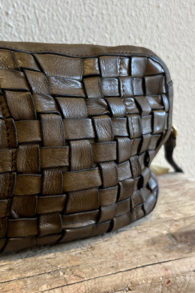 Sac en cuir tressé Militaire
