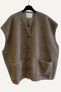 Veste sans manche INÈS Camel