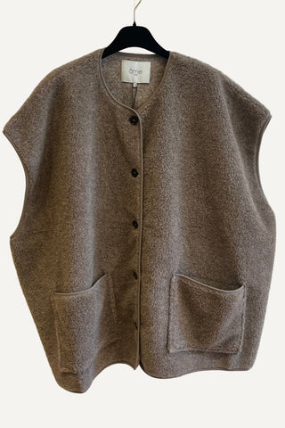 Veste sans manche INÈS Camel