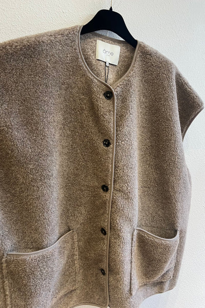 Veste sans manche INÈS Camel