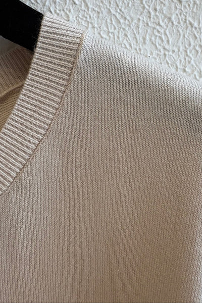 Pull en maille fluide Grège