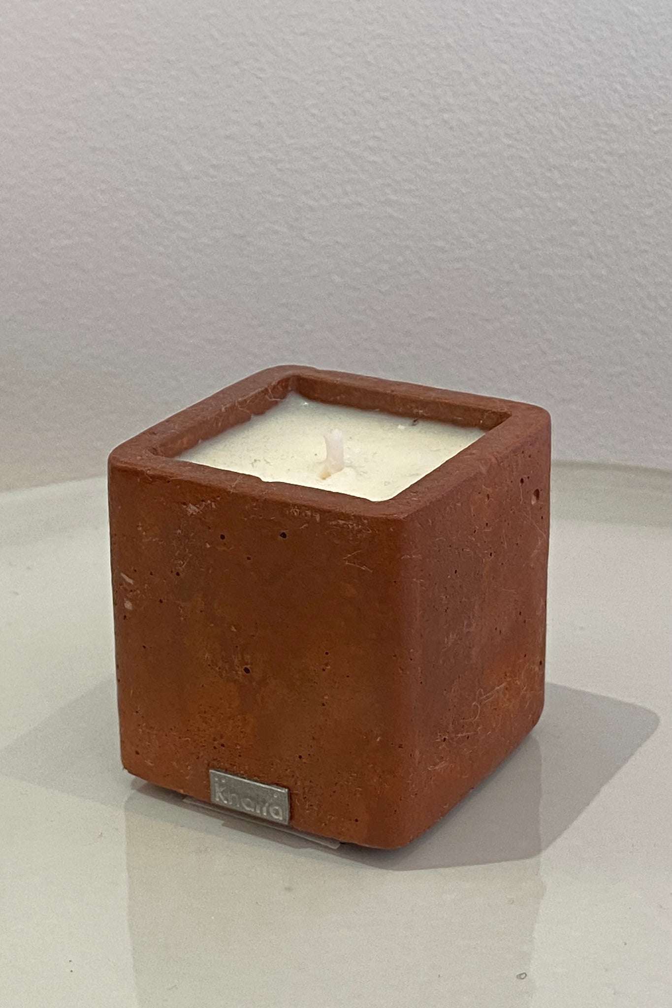 Bougie CUBE Terracotta