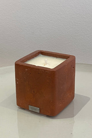 Bougie CUBE Terracotta