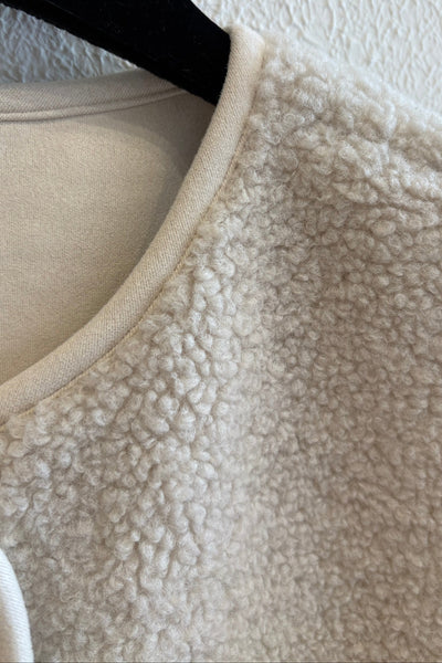 Gilet bouclette Grège