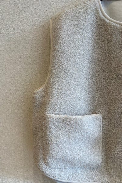 Gilet bouclette Grège