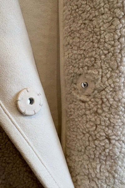 Gilet bouclette Grège