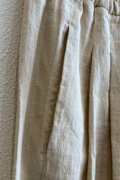 Pantalon en toile brute Naturel