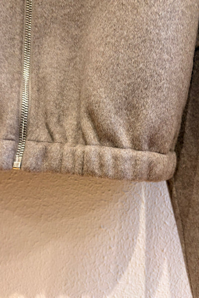 Blouson en laine double-face Galet