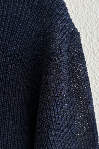 Cardigan en lin Navy