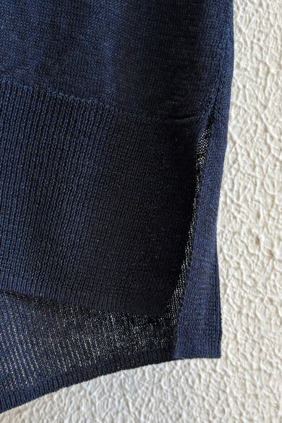 Pull souple en lin Navy🔴