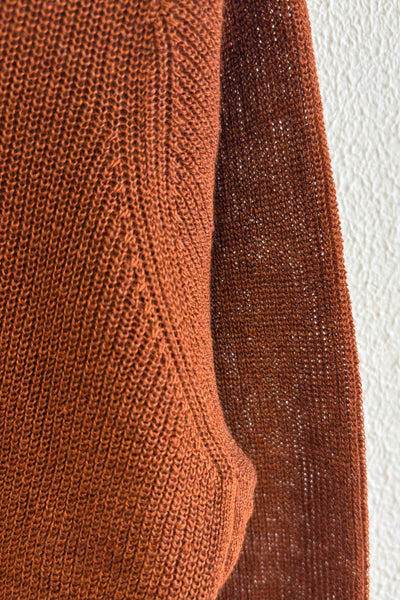 Cardigan en lin Rust