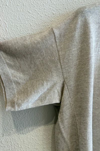 Pull souple en lin Beige