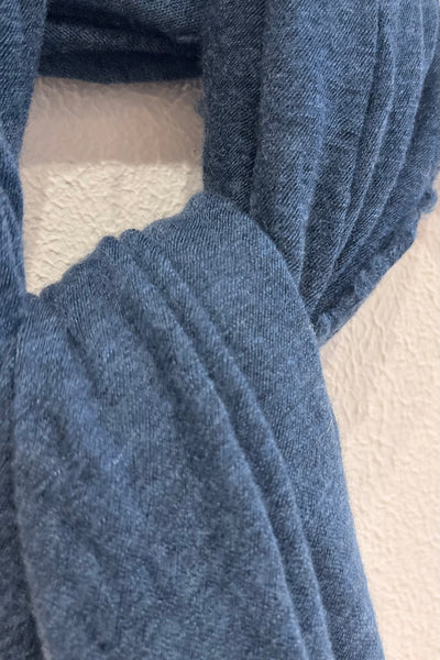 Écharpe courte en cachemire Bleu