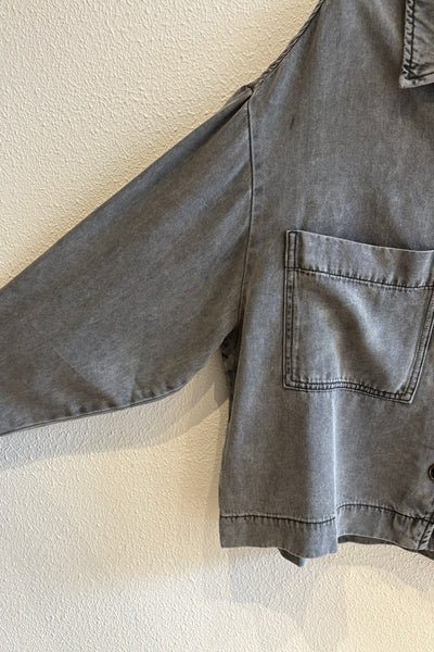 Sur-chemise délavée Graphite