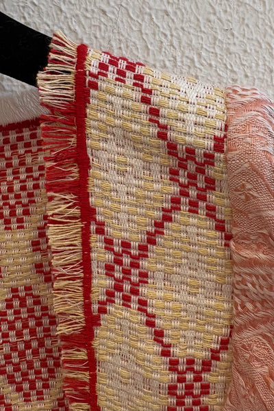 Blouse empiècement Rouge