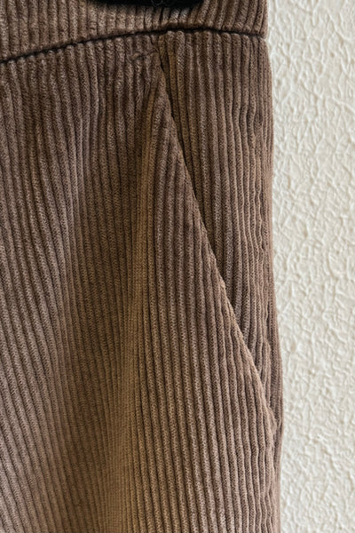 Pantalon en velours côtelé Marron Glacé