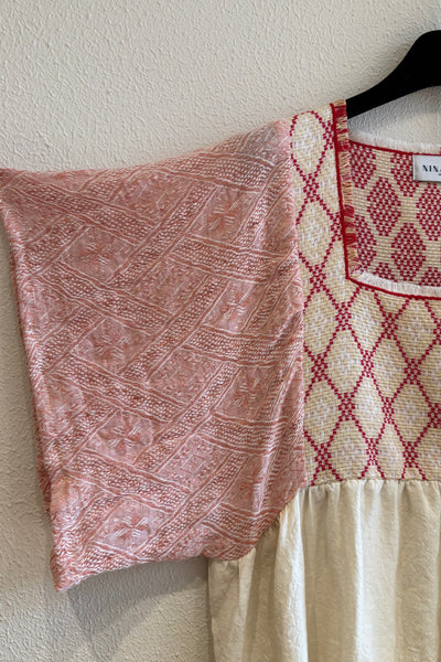 Robe empiècement Rouge