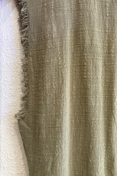 Robe chemise gaufrée Kaki
