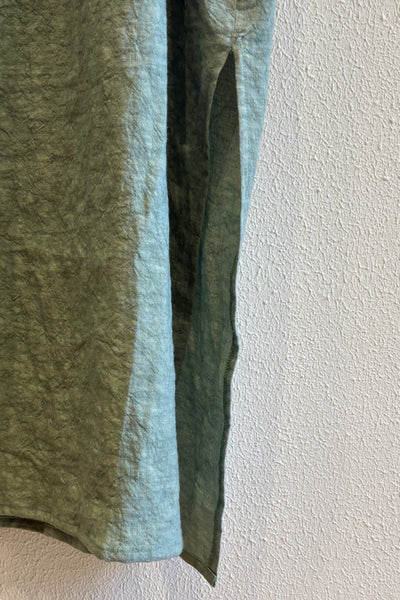 Robe empiècement Vert