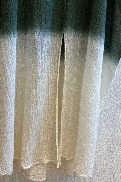 Caftan bicolore Vert