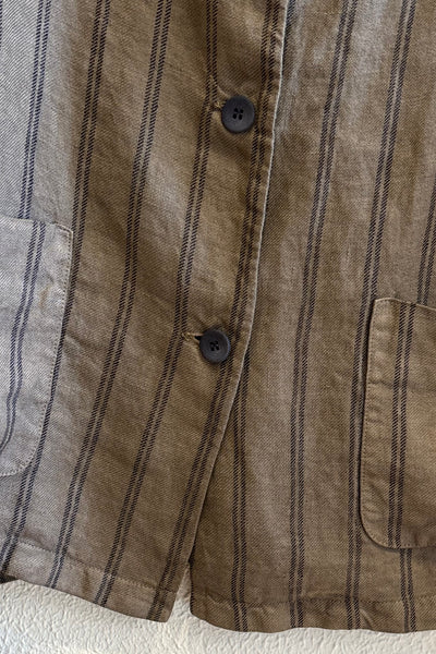 Veste rayée Tabac
