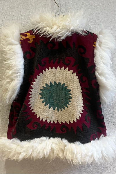 Veste sans manches vintage Rouge