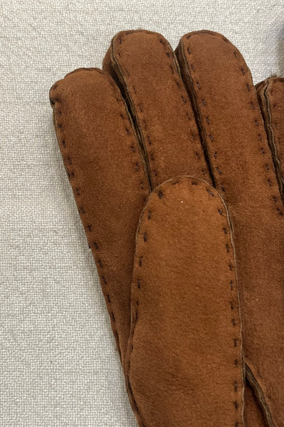 Gants en mouton retourné Cannelle