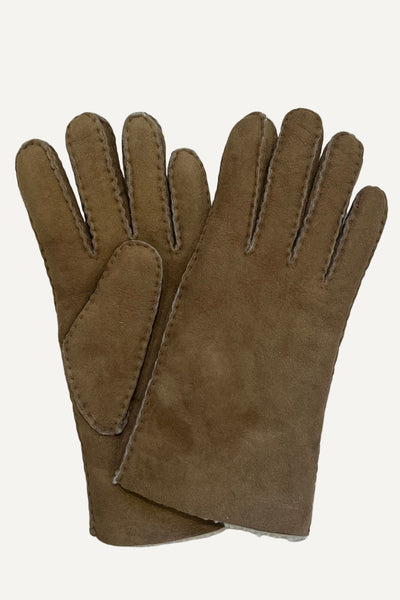 Gants en mouton retourné Kaki