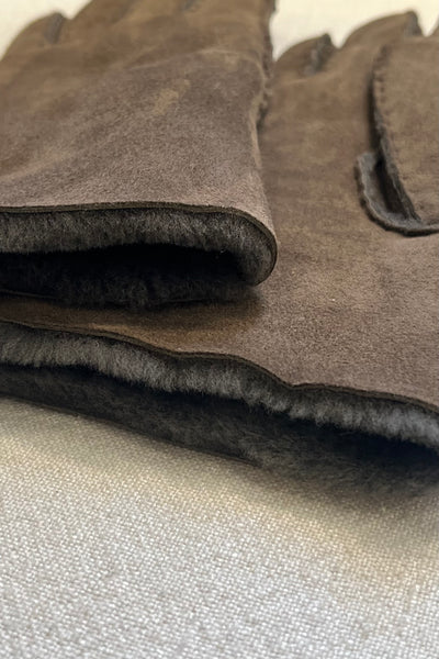 Gants en mouton retourné Bronze