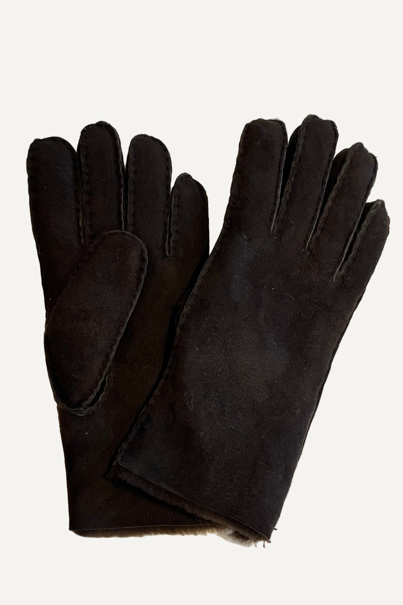 Gants en mouton retourné Coffee