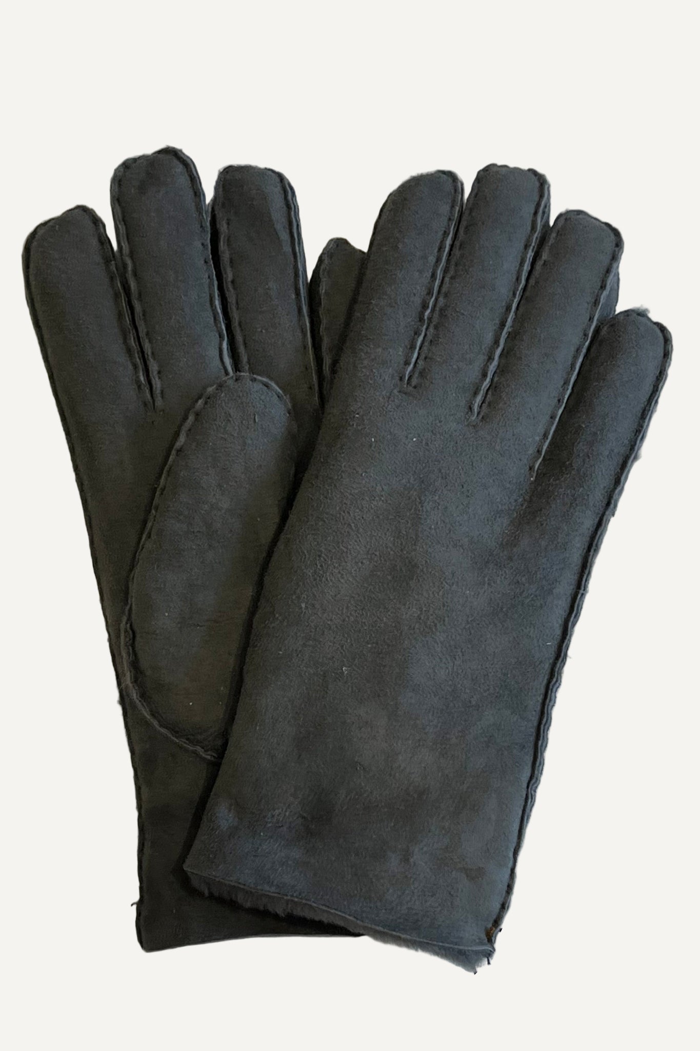 Gants en mouton retourné Asphalte