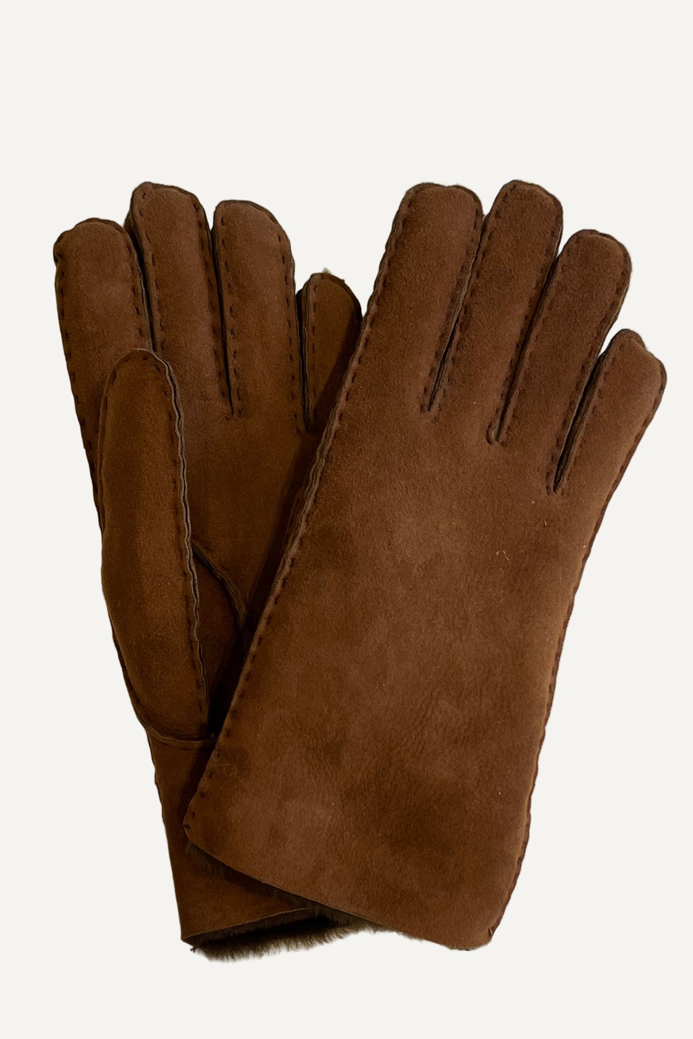 Gants en mouton retourné Cannelle