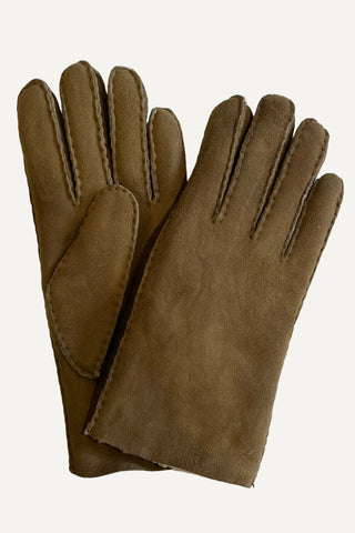 Gants en mouton retourné Kaki