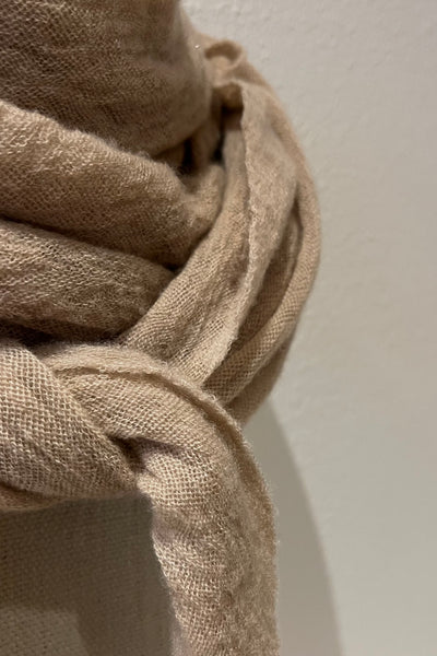 Long tour de cou en cachemire Nude