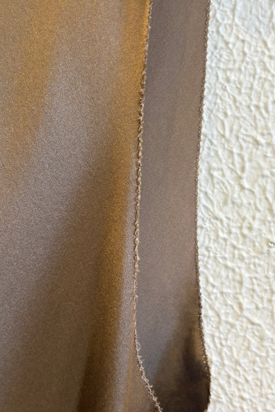Top en satin Tabac
