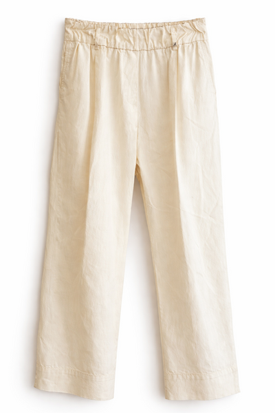 Pantalon en popeline Ecru