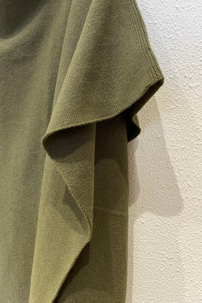 Poncho asymétrique en cachemire Bronze