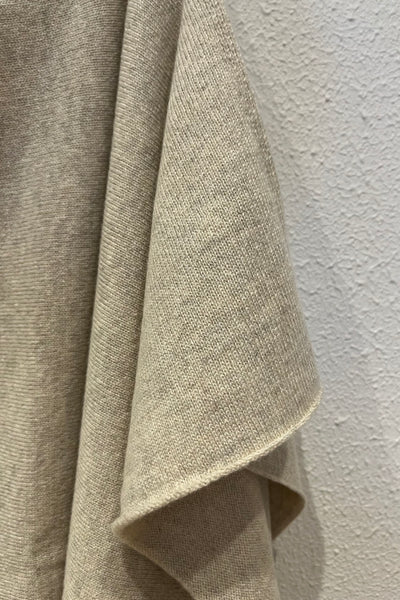 Poncho asymétrique en cachemire Avoine