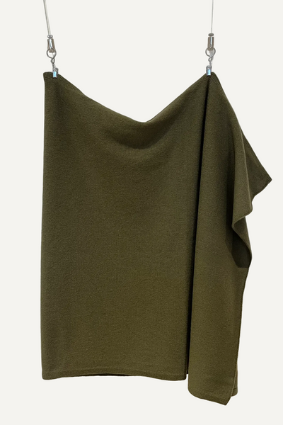 Poncho asymétrique en cachemire Bronze