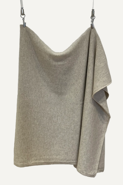 Poncho asymétrique en cachemire Avoine