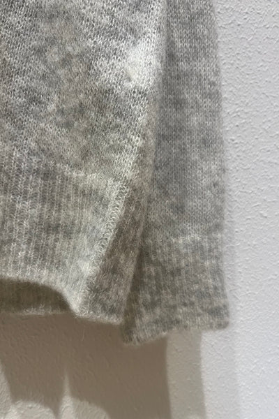 Pull V oversize Gris