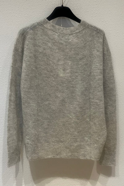 Pull V oversize Gris