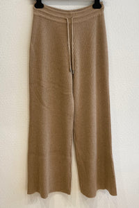 Pantalon maille en cachemire Caramel