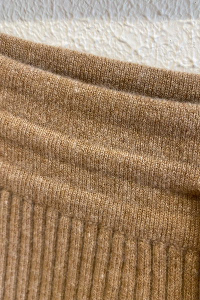 Pantalon maille en cachemire Caramel