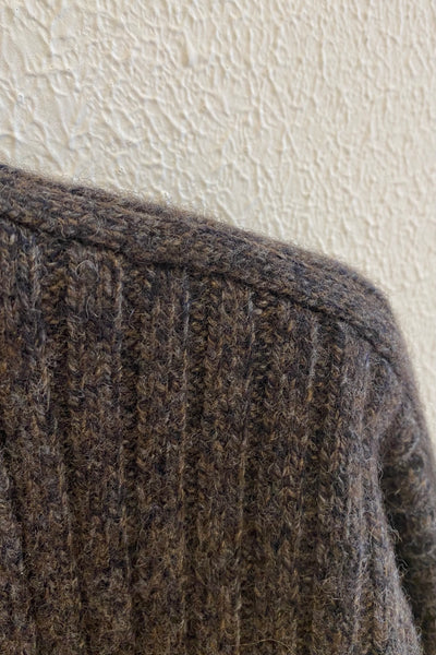 Pull à grosses cotes Brun