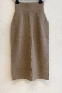 Jupe en maille Camel