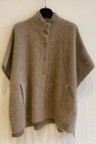 Cape en maille Camel