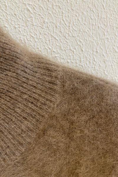 Cape en maille Camel
