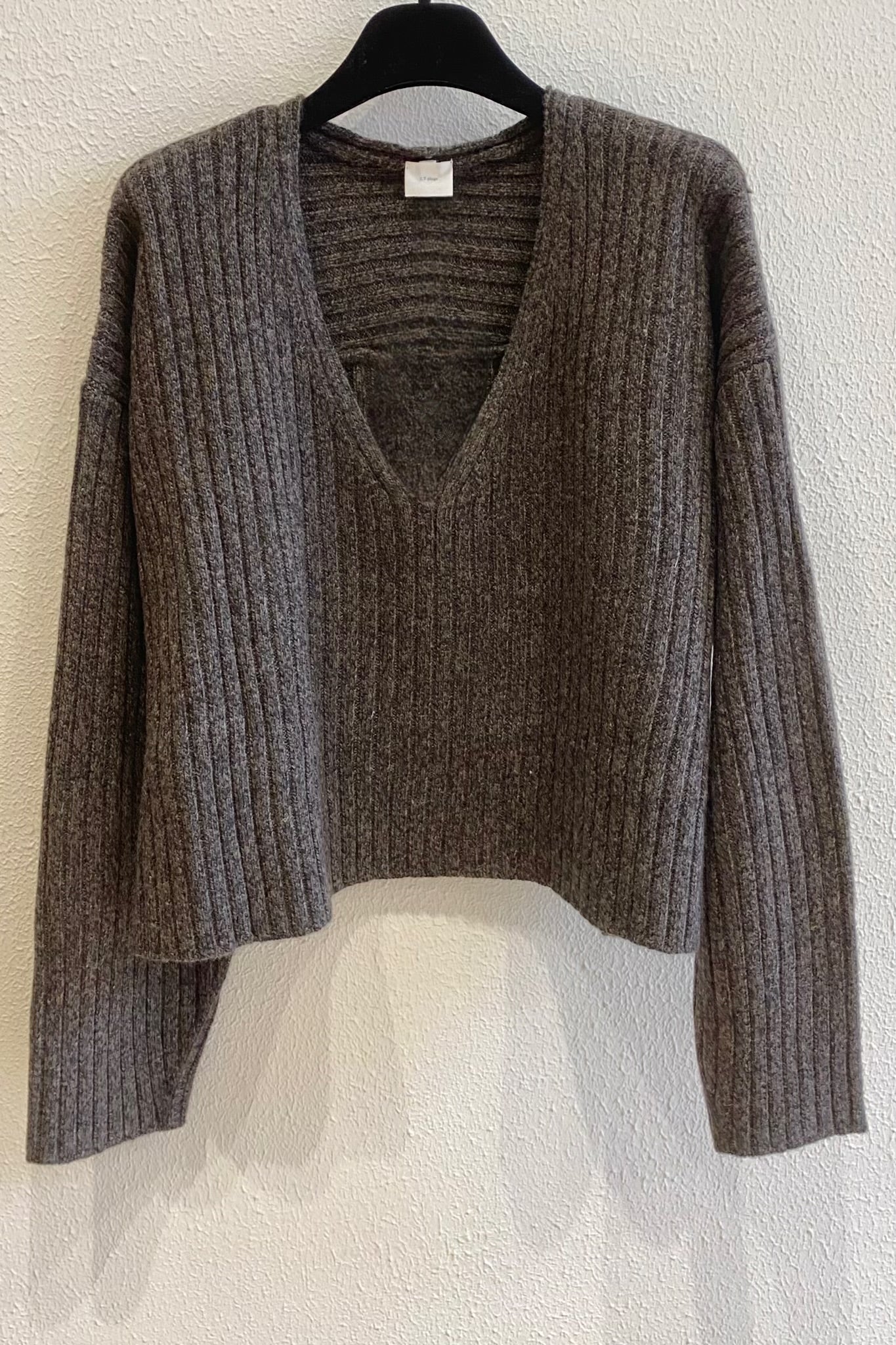 Pull à grosses cotes Brun