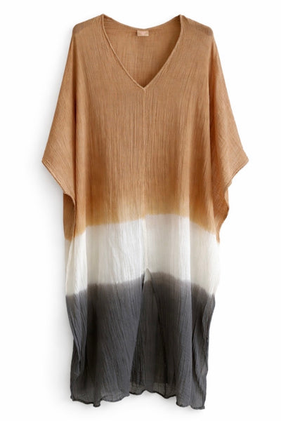 Caftan tricolore Sable